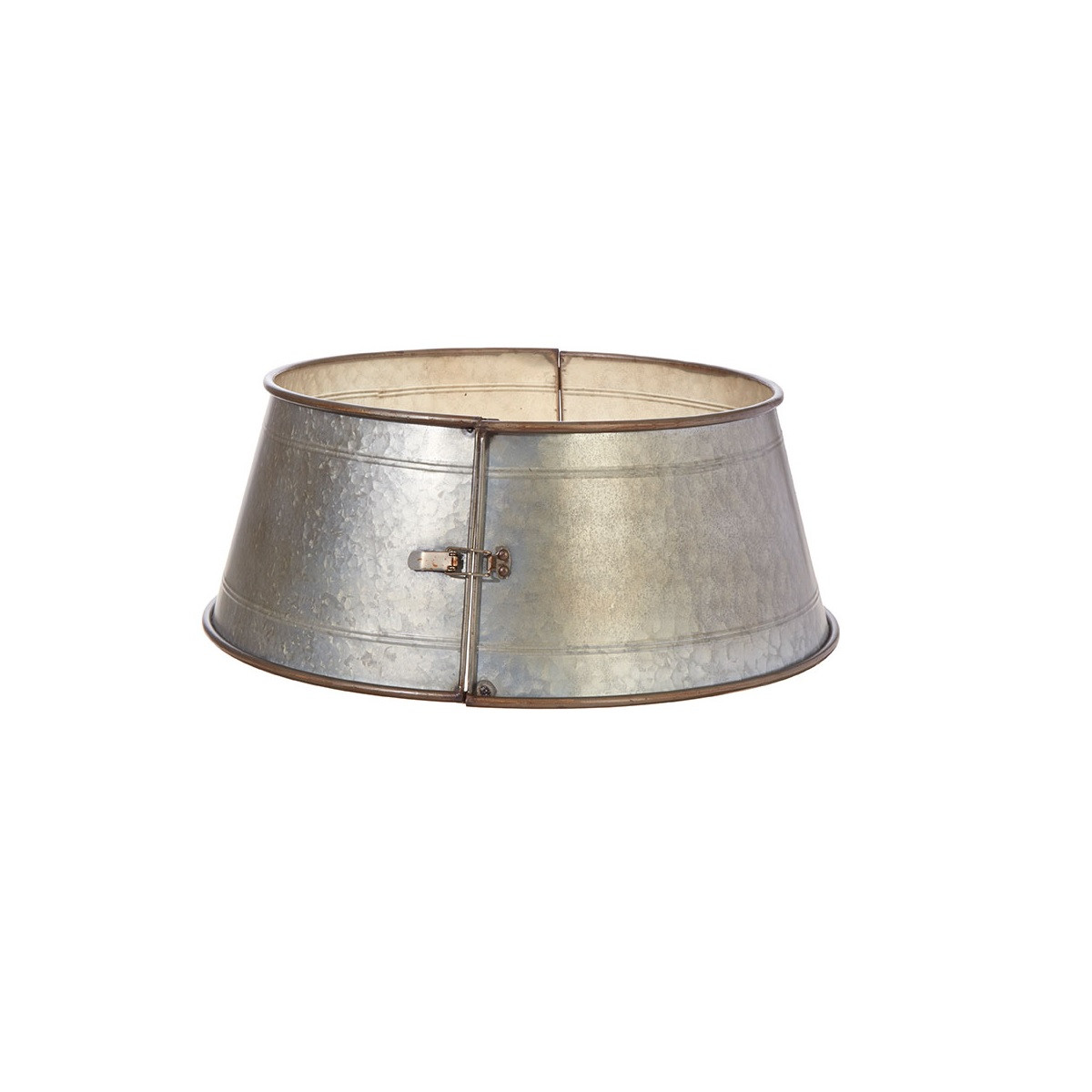 24" Galvanized Metal Christmas Tree Collar Christmas